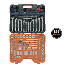 TRUPER - Juego de Herramientas para mecánico 199 Piezas, Drive