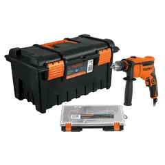 TRUPER - Combo taladro percutor 600w caja de herramienta y organizador