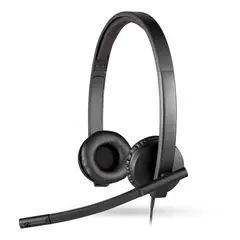 LOGITECH - Audifono H570E Stereo Call Center USB Control - Negro