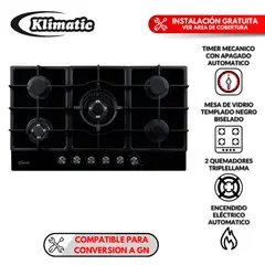 KLIMATIC - Cocina empotrable a gas AOSTA 90 -Klimatic