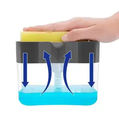 MINARI - Dispensador de Jabón Líquido para Cocina Baño Y Esponja 561D