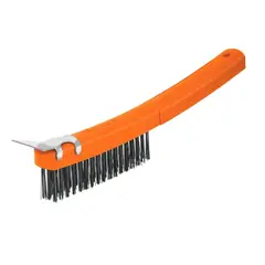 Truper - Cepillo metálicos con espátula 3 X 17 pinceles de acero al carbono