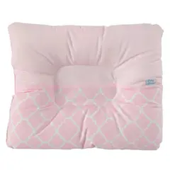 BABY MERINOS - Almohada Bebe anti-cabeza plana - Rombo - Rosado