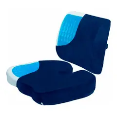 PERUMASSAGE - Cojín De Asiento con Gel Y Almohada De Soporte Lumbar Coche Oficina