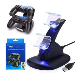 SEISA - Cargador de Mando PS4 Playstation 4 / Ps4 Slim Dual Shock Base Cargador