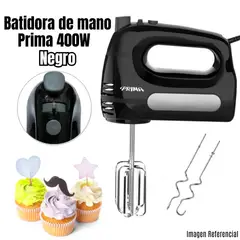PRIMA - Batidora de Mano HM 9105N con 400 Watts- Negro