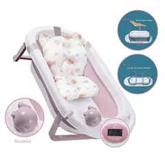 DOUX BEBE - Tina de Baño Para Bebe Plegable DB-688G Rosado