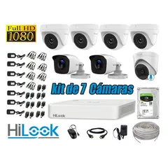 HILOOK - CÁMARAS SEGURIDAD KIT 7 FULL HD + DISCO 1TB - 1 CAMARA CON MICROFONO