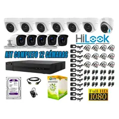 HILOOK - CÁMARAS SEGURIDAD KIT 12 FULL HD + DISCO 1TB - 1 CAMARA CON MICROFONO