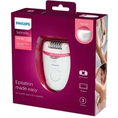 PHILIPS - Depiladora philips de 2 velocidades y 3 accesorios bre255