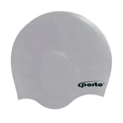 PORTO - Gorro para Natación con Orejeras Talla estándar Gris