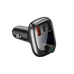 BASEUS - Transmisor FM Bluetooth MP3 Cargador QC Llamadas