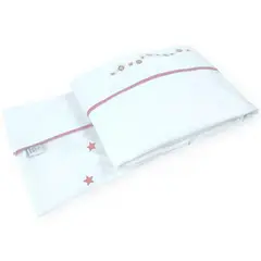 BABY MERINOS - Set de Sábanas Bebe Algodón Cuna Niña - Flores - BPALB