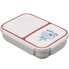 GENERICO - Lonchera para niños 700ml Rice Boy Blanco y Rojo CB JAPAN