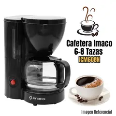 IMACO - Cafetera Electrica 6 tazas - Negro
