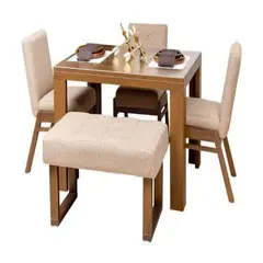 MOBILIARI - MP Comedor Blanca 3 Sillas + Banqueta