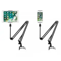 GENERICO - Soporte de brazo largo flexible para tablet ipad 360 grados escritorio