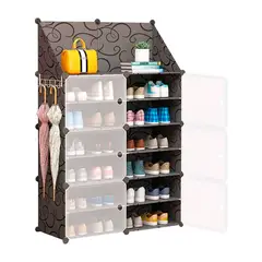 KELLER - Zapatera Organizador 2x6 Niveles Negro