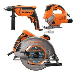 TRUPER - Taladro Percutor 600W Sierra circular 1500W Sierra Caladora 750W