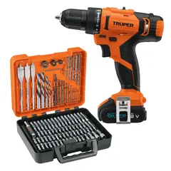 TRUPER - Atornillador inalambrico truper+ Juego de brocas y puntas 100 PIEZAS