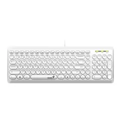GENIUS - Teclado Slimstar Q200 Usb Multimedia Blanco 31310020411