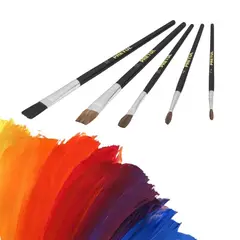 PRETUL - Juego de pinceles 5 piezas, fino acabado