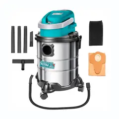 TOTAL TOOLS - ASPIRADOR DE LIMPIEZA 20V INALÁMBRICA 20L ACCESORIOS TOTAL - TVLI2005E