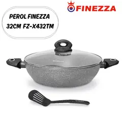FINEZZA - Perol Antiadherente de Granito 32 Cm FZ-X432TM - PLOMO