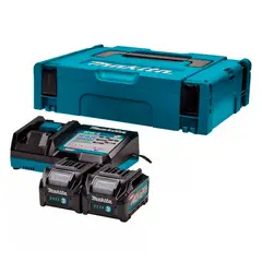 MAKITA - Kit Baterías XGT 40V BL4020 2.0Ah x2 + Cargador Makpac