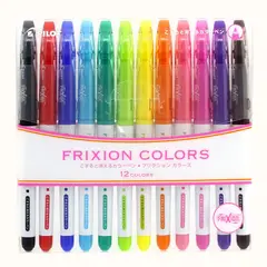 PILOT - Marcador de tinta borrable 12 Colores Frixion Japón