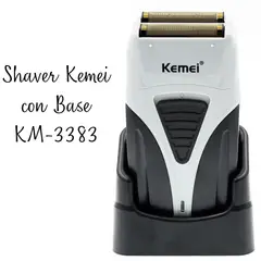 KEMEI - Shaver Recargable con Base KM-3383
