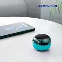 MOVISUN - Mini Parlante Bluetooth EGG NEO verde con plateado