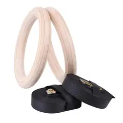 BLACKFIT - Anillas De Madera Aro Olimpico Gimnasia Crossfit Calistenia