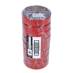 TRUPER - Pack x 8 : Cinta Aislante 3/4" x 18m 12504 - Roja