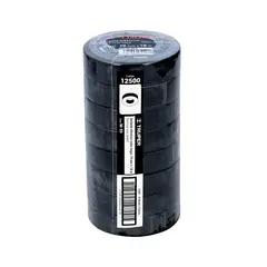TRUPER - Pack x 8 : Cinta Aislante 3/4" x 18m 12500 - Negro