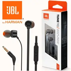 JBL - Audífonos Tune 110 Negros Con Micrófono Y Conector 3.5Mm
