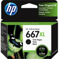 HP - Cartucho Tinta Hp 667 Negro Alto Rendimiento Deskjet Plus