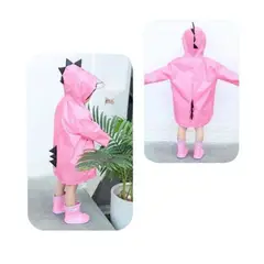 GENERICO - IMPERMEABLE DINO ROSA PARA NIÑAS 1 A 2 AÑOS