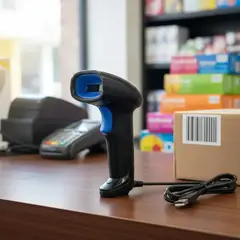 JPSYSTEMS - Lector escaner alámbrico de código de barras USB 2D 1D QR YHD-1100D