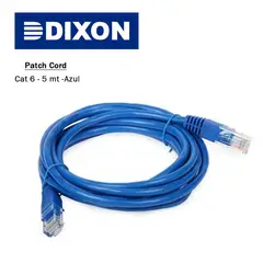 DIXON - Cable de Red Patch Cord Dixon Cat 6  Certificado 5 MT Azul