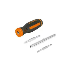 TRUPER - Desarmador 6 en 1 Puntas Intercambiables 14200 - Negro