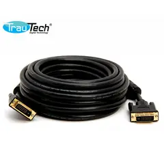 TRAUTECH - Cable Dvi a Dvi 5 Metros 24+1 Pines Monitor pvc doble filtro