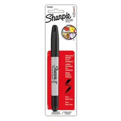 SHARPIE - Marcador Permanente Doble Punta Negro X1
