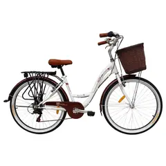 BOX BIKE - Bicicleta Box Vintage Modelo Romántica Aro 26 - Blanco