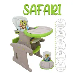 VOYAGE - Silla de Comer ,Escritorio y jugar 3 en 1 VERDE