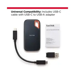 SANDISK - DISCO SSD EXTERNO Sandisk Extreme 2tb E61 PORTABLE 1050Mbs ULTRA VELOZ