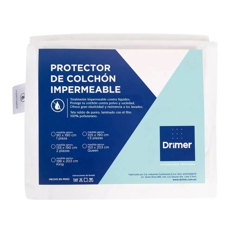 Protector De Colchón Amoldable Impermeable Queen