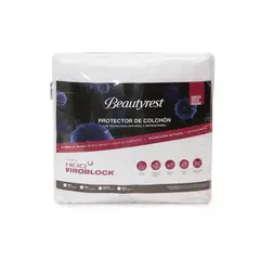 BEAUTYREST SIMMONS - Protector De Colchón Impermeable Heiq Viroblock 2 Plazas