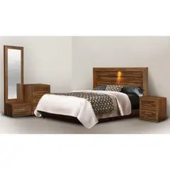 DMUEBLES - Dormitorio 2 Plz +Cabecera +2 Veladores+Comoda+Espejo Viena.