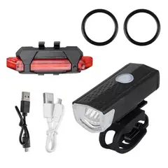 GENERICO - Luz led trasera y frontal para bicicleta batería recargable
